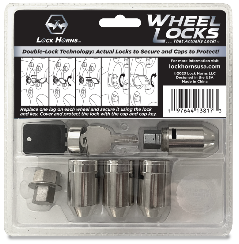 Wheel Locks - M12 x 1.5" Conical Seat - Silver Finish