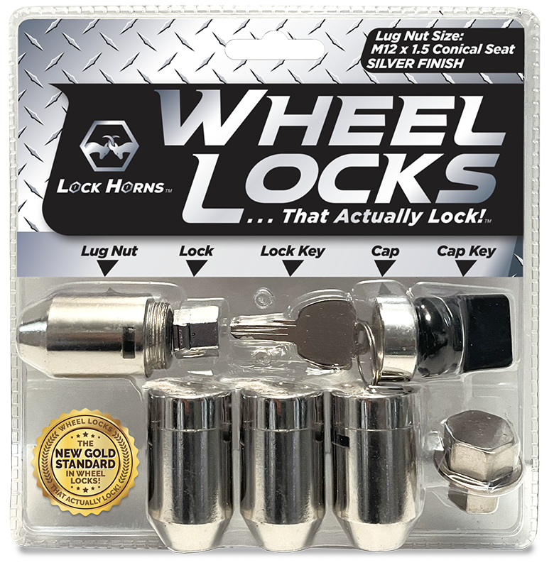 Wheel Locks - Silver Finish